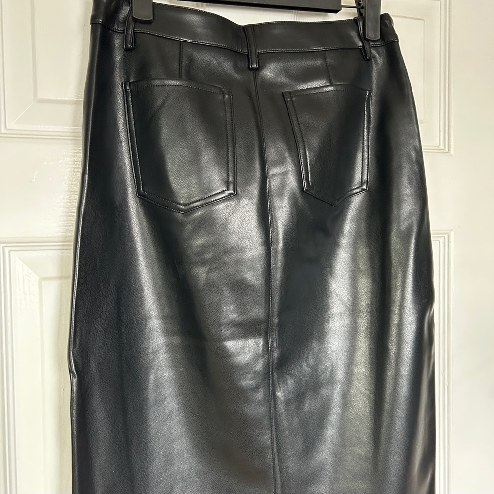 3/$20 7 For All Mankind faux leather midi skirt size small - Picture 7 of 15